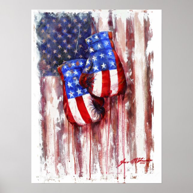 Blood, White, and Blue (American Boxing Tradition) Poster (Front)
