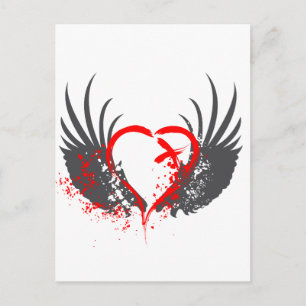 Blood Wings - Emo, Rock, goth, alternative, grunge Postcard