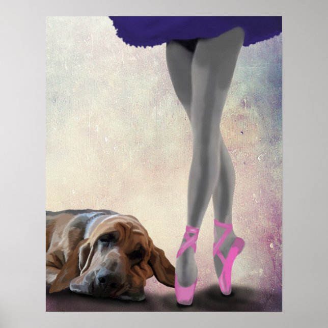 Bloodhound And Ballet Dancer Poster (Front)