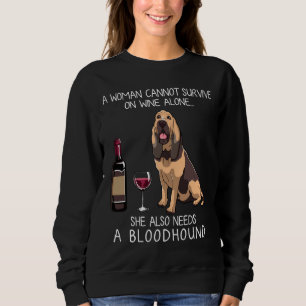 Bloodhound And Wine Dog Fitted Sweatshirt