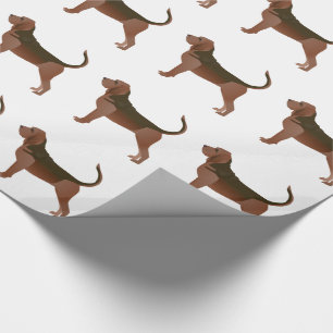 Bloodhound Basic Breed Illustration Silhouette Wrapping Paper