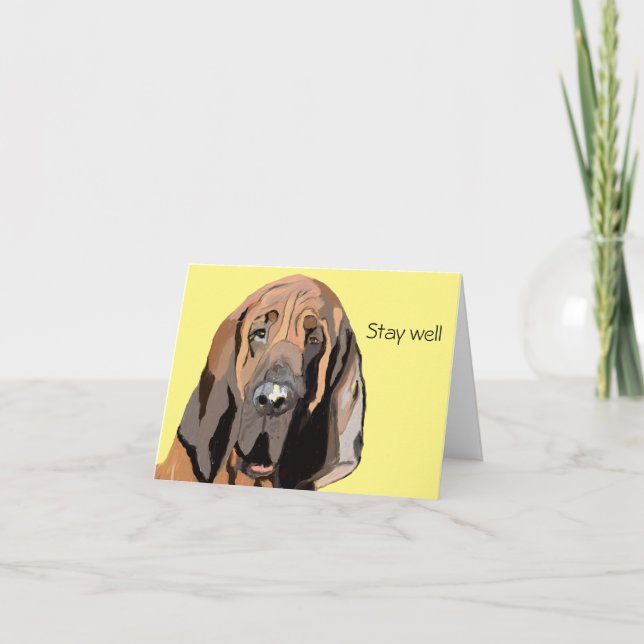 Bloodhound Be Well Card (Front)