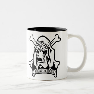 Bloodhound-Beware the Hound Two-Tone Coffee Mug