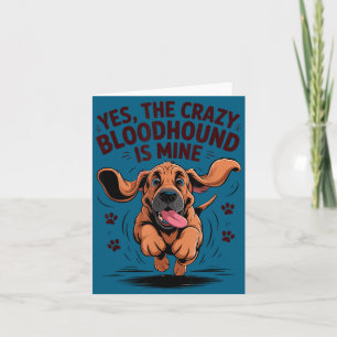 Bloodhound Breed Cute Pet Dog Lover Cartoon Funny  Card