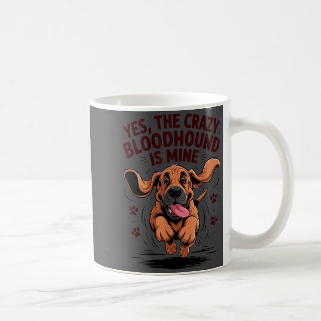 Bloodhound Breed Cute Pet Dog Lover Cartoon Funny  Coffee Mug (Right)