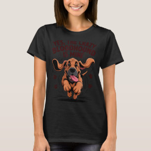 Bloodhound Breed Cute Pet Dog Lover Cartoon Funny T-Shirt