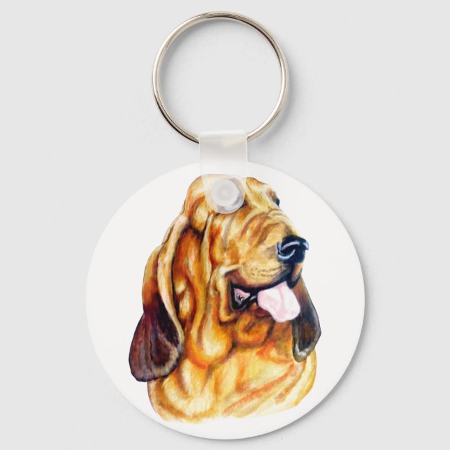 Bloodhound Bust Key Ring (Front)