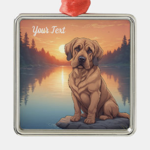 Bloodhound by Lake Metal Ornament