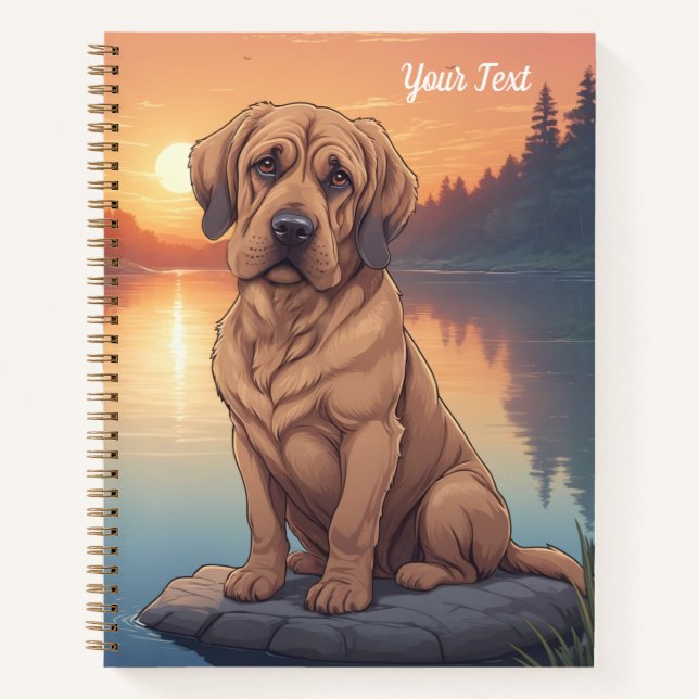 Bloodhound by Lake Notebook (Front)