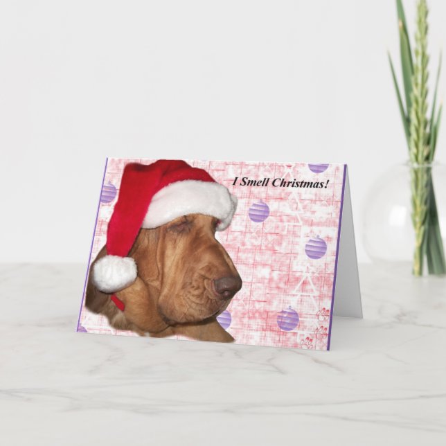 Bloodhound Christmas Card (Front)