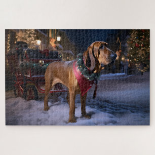 Bloodhound Christmas Festive Season Jigsaw Puzzle