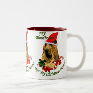 Bloodhound Christmas Gifts Two-Tone Coffee Mug