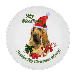 Bloodhound Christmas Merry Cutting Board