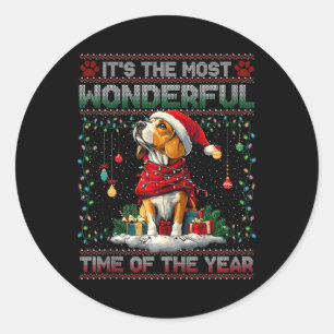 Bloodhound Christmas Tree Decorations Dog Lover Xm Classic Round Sticker