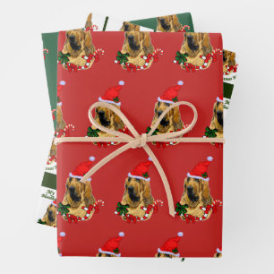Bloodhound Christmas Wrapping Paper Sheet