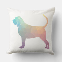 Bloodhound Colourful Geo Pattern Silhouette Pastel