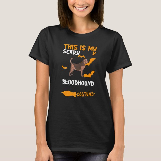 Bloodhound Costume Halloween Lazy Scary Dog T-Shirt (Front)