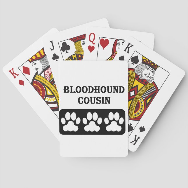 Bloodhound Cousin Playing Cards (Back)