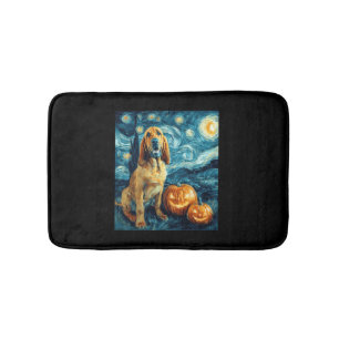 Bloodhound Cute Dog Halloween Jack O Lantern Pumpk Bath Mat