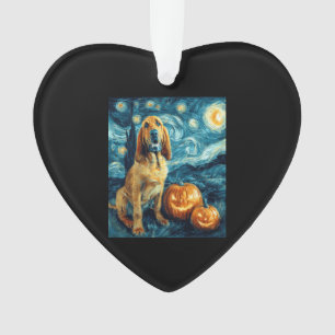 Bloodhound Cute Dog Halloween Jack O Lantern Pumpk Ornament