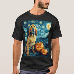 Bloodhound Cute Dog Halloween Jack O Lantern Pumpk T-Shirt