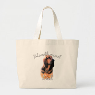 Bloodhound Dad 2 Large Tote Bag