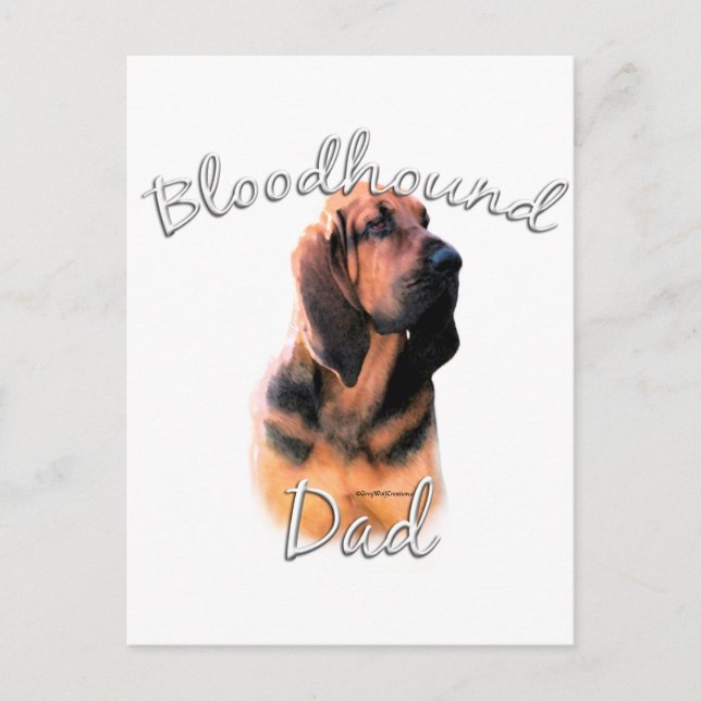 Bloodhound Dad 2 Postcard (Front)