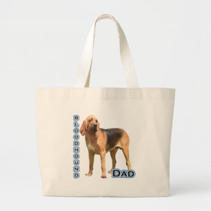 Bloodhound Dad 4 Large Tote Bag