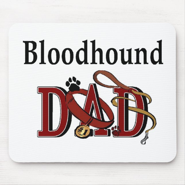 Bloodhound Dad Gifts Mouse Pad (Front)