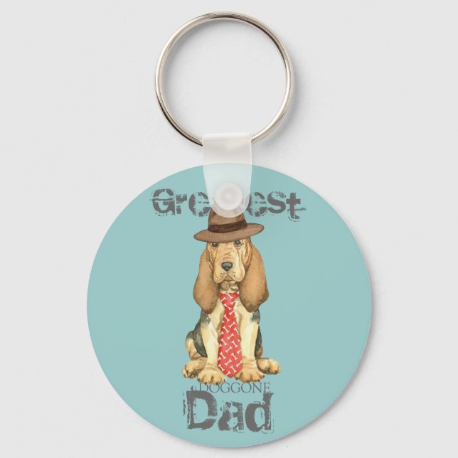 Bloodhound Dad Key Ring (Front)