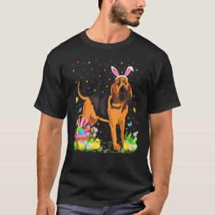 Bloodhound Dog Bunny Egg Hunting Bloodhound Easter T-Shirt