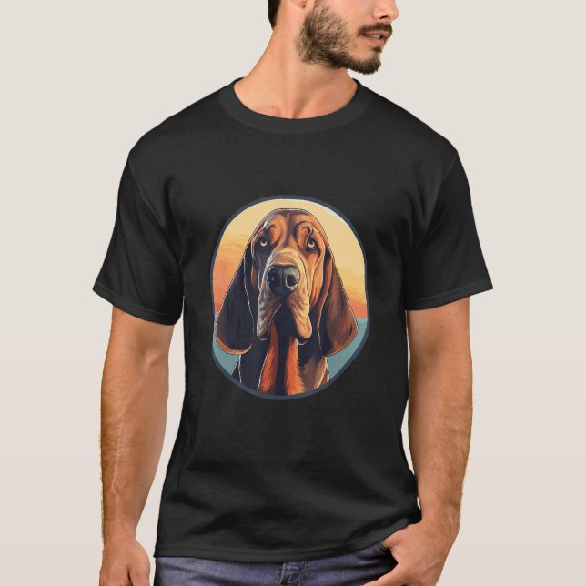 Bloodhound Dog Cute Dog Breed Dog Motif  1 T-Shirt (Front)