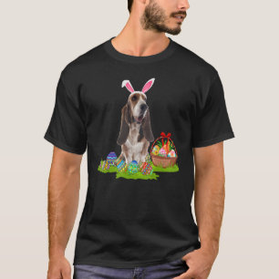 Bloodhound Dog Easter Egg Hunting Bunny Bloodhound T-Shirt