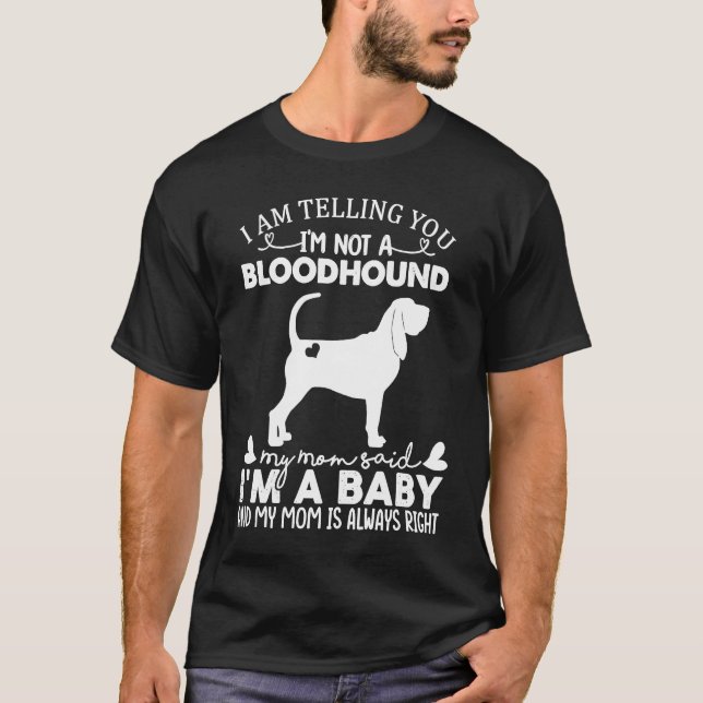 Bloodhound Dog   For Women Mom Mama Baby Dog T-Shirt (Front)