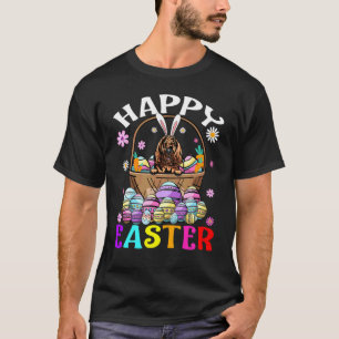 Bloodhound Dog Happy Easter Bunny Eggs Easter T-Shirt