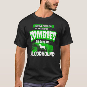 Bloodhound Dog Humour Zombie T-Shirt