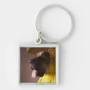 Bloodhound dog. key ring