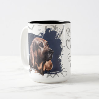 Bloodhound dog love mug