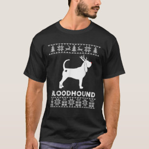 Bloodhound Dog Lover Xmas Reindeer Ugly Christmas  T-Shirt
