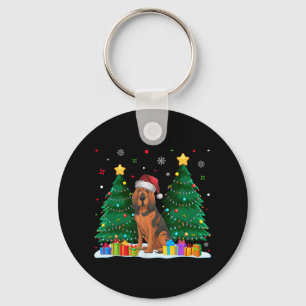 Bloodhound Dog Lovers Santa Hat Ugly Christmas Swe Key Ring