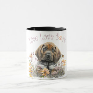 Bloodhound Dog Mum Floral Mug