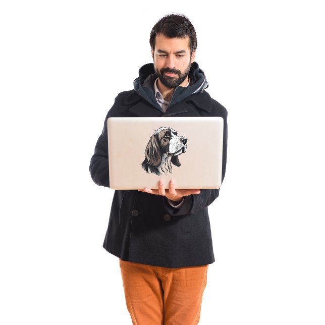 Bloodhound dog portrait  classic round sticker (Creator Uploaded)