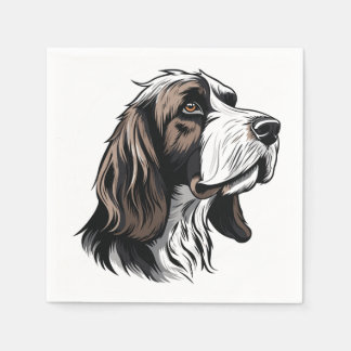 Bloodhound dog portrait napkin