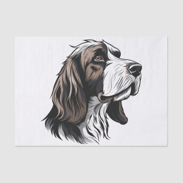 Bloodhound dog portrait tissue paper (Front)