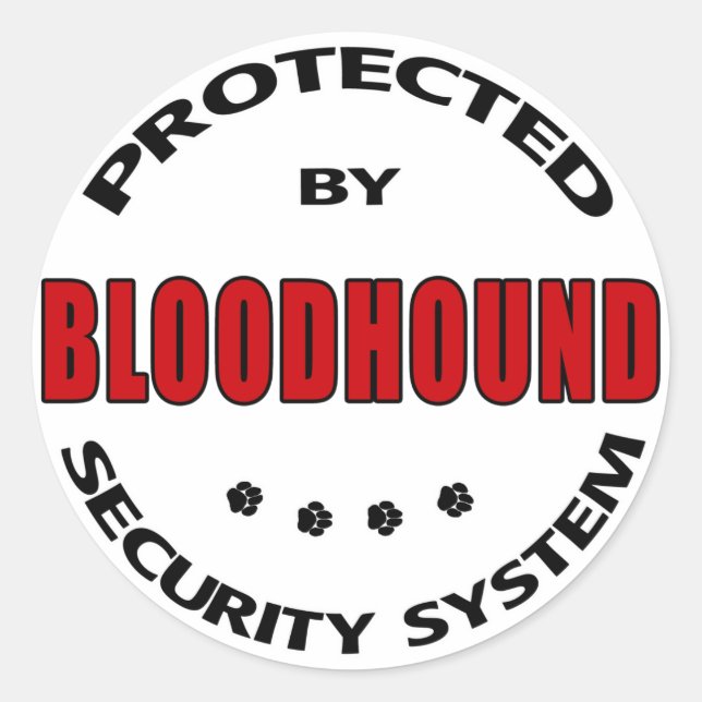 Bloodhound Dog Security Classic Round Sticker (Front)