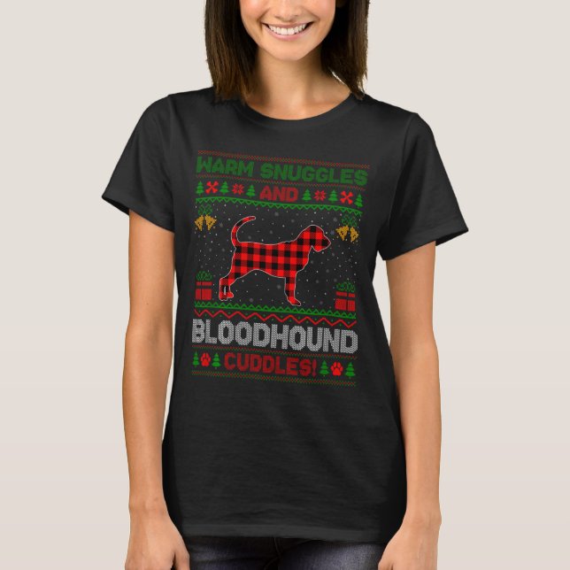 Bloodhound Dog Ugly Christmas Sweater Funny Dog Lo (Front)