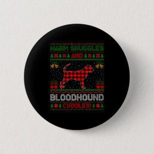 Bloodhound Dog Ugly Christmas Sweater Funny Dog Lo 6 Cm Round Badge