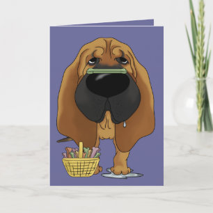 Bloodhound - Easter Bone Hunt Holiday Card