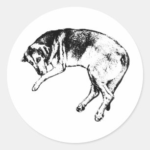 Bloodhound Face Sticker Ink Dog Art