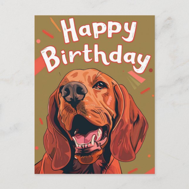 Bloodhound Happy Birthday  Postcard (Front)